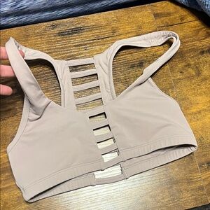 PINK Victoria's Secret Beige Strappy Sports Bra